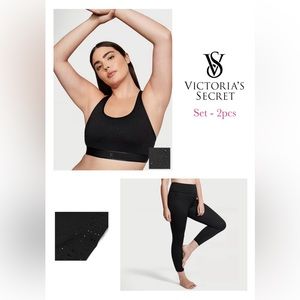 NEW! Set - 2pcs Victoria's Secret Sports Bra + High-Rise Pocket Leggings